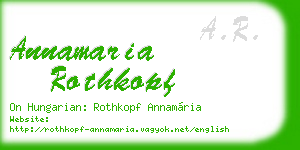 annamaria rothkopf business card